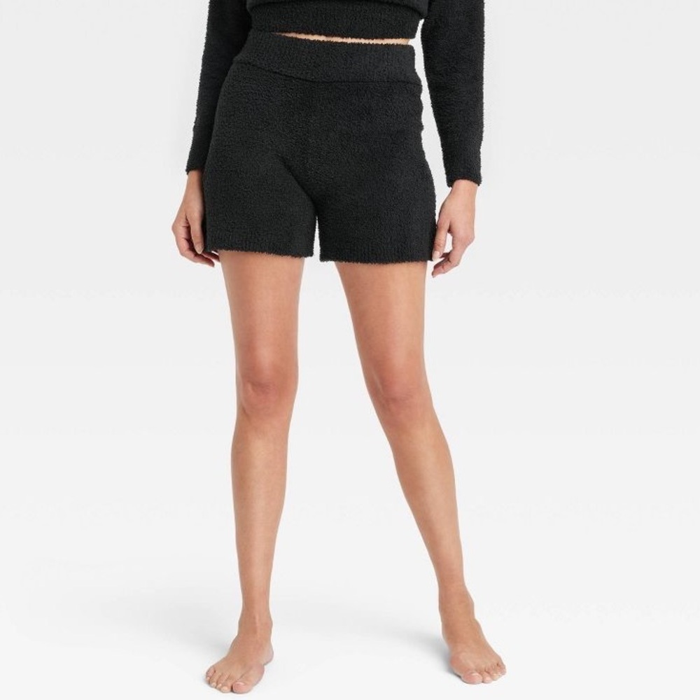 Stars Above Cozy Yarn Shorts in Black - Size M